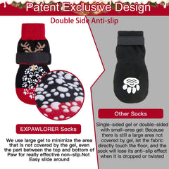 EXPAWLORER dog socks adjustable-strap ensure secure, comfortable wear