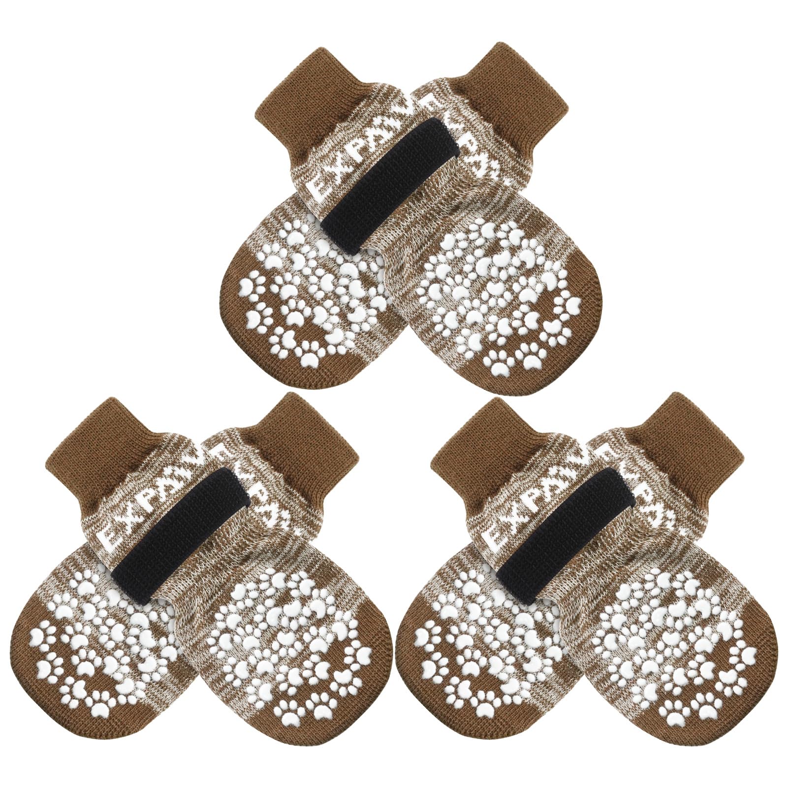 EXPAWLORER dog socks anti-slip on wood floor for stable footing