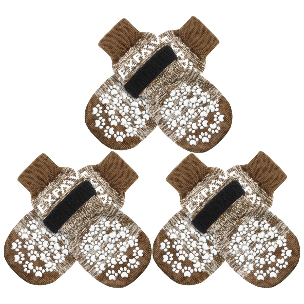 EXPAWLORER dog socks anti-slip on wood floor for stable footing
