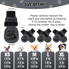EXPAWLORER dog socks close-up shows large anti-slip pattern for hardwood floor traction