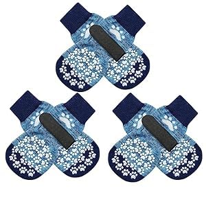 EXPAWLORER dog socks anti-slip top view showing paw protection on smooth surfaces