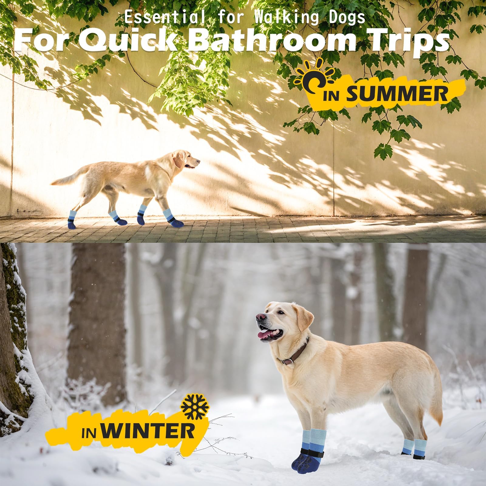 EXPAWLORER dog socks blue knit fabric feel comfortable and breathable