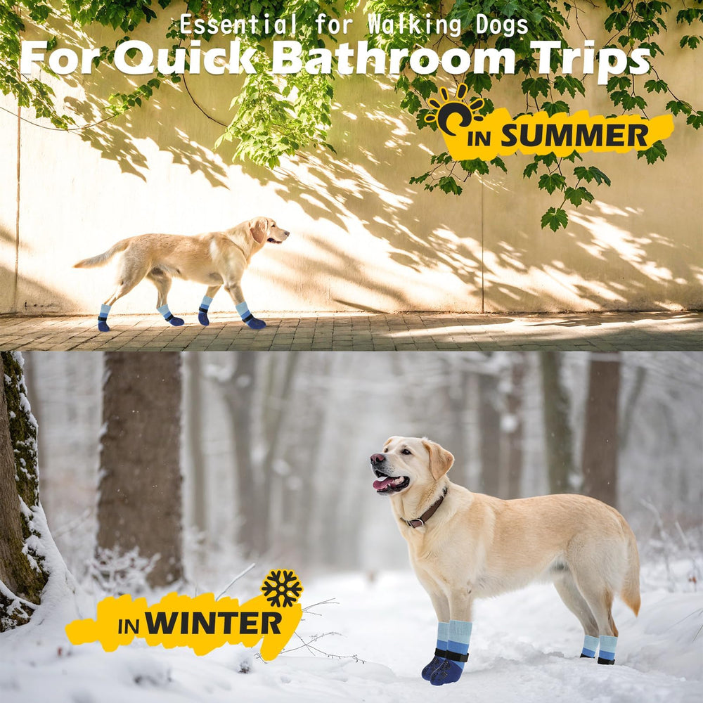 EXPAWLORER dog socks blue knit fabric feel comfortable and breathable