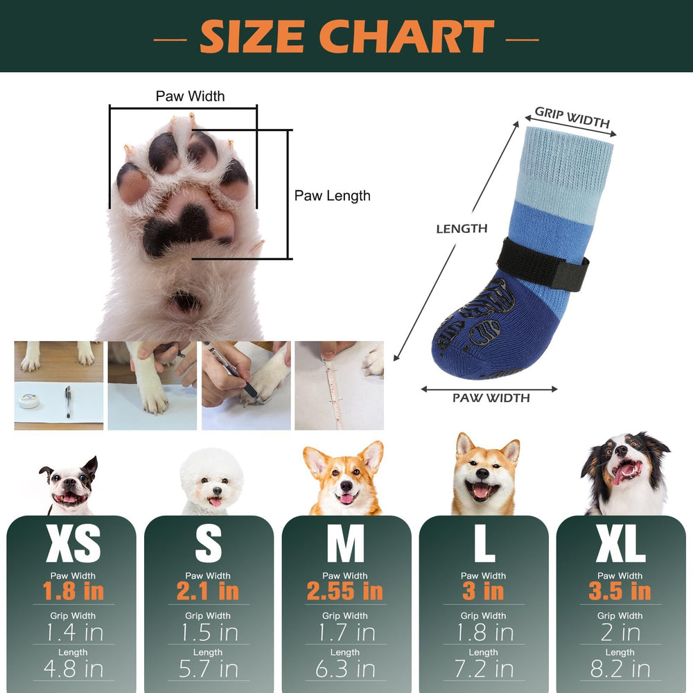 EXPAWLORER dog socks blue strap closure showing secure fit for active dogs