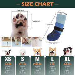 EXPAWLORER dog socks blue strap closure showing secure fit for active dogs