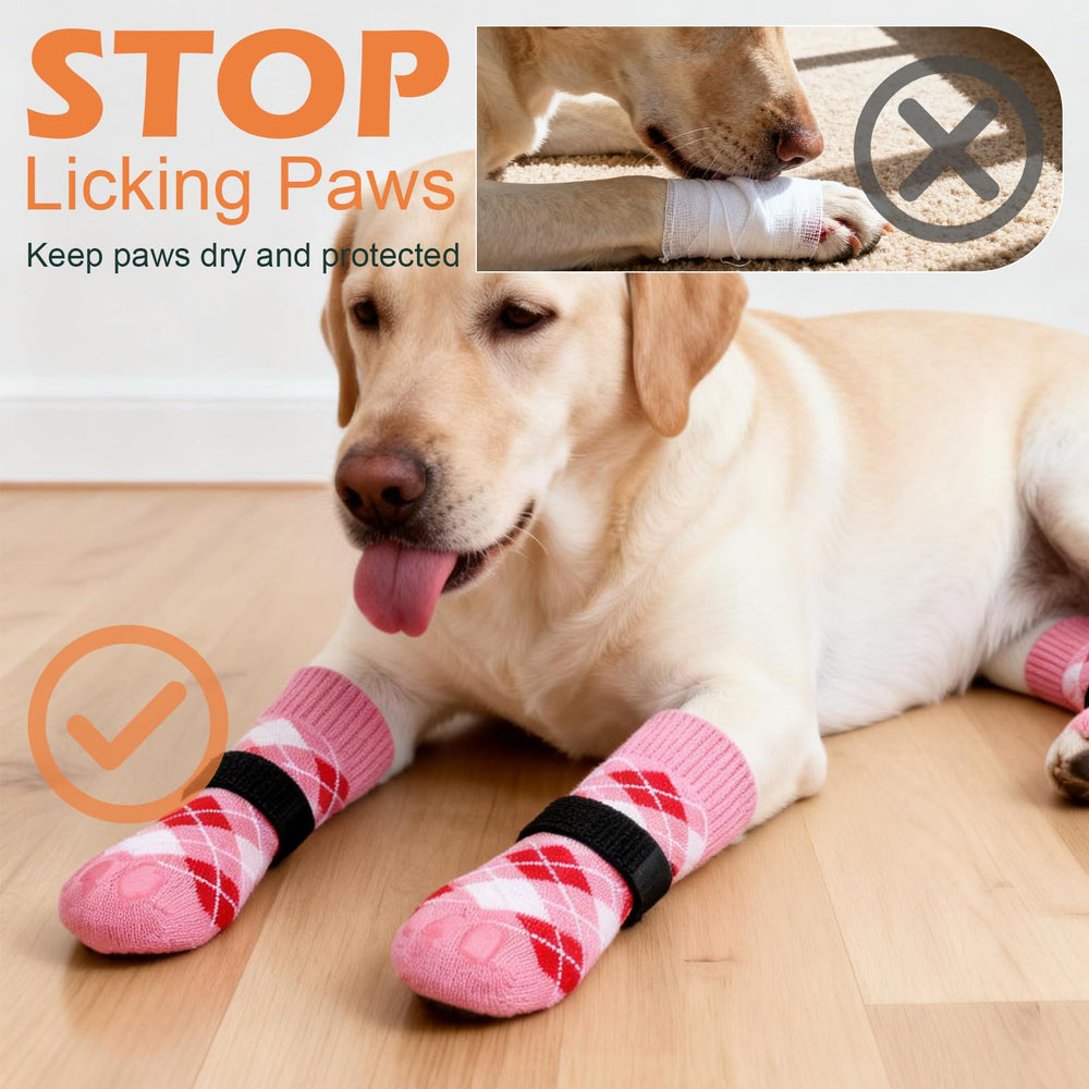 EXPAWLORER pink XL dog socks breathable, durable fabric for daily indoor-outdoor wear.
