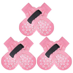 EXPAWLORER dog socks dual-sided paw grips provide traction on hardwood floors