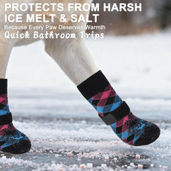 EXPAWLORER dog socks elastic band helps keep socks in place during movement.