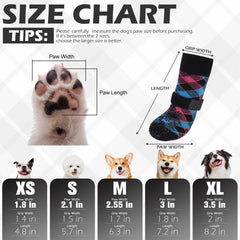 EXPAWLORER dog socks provide double-side non-slip traction for safer indoor walking.