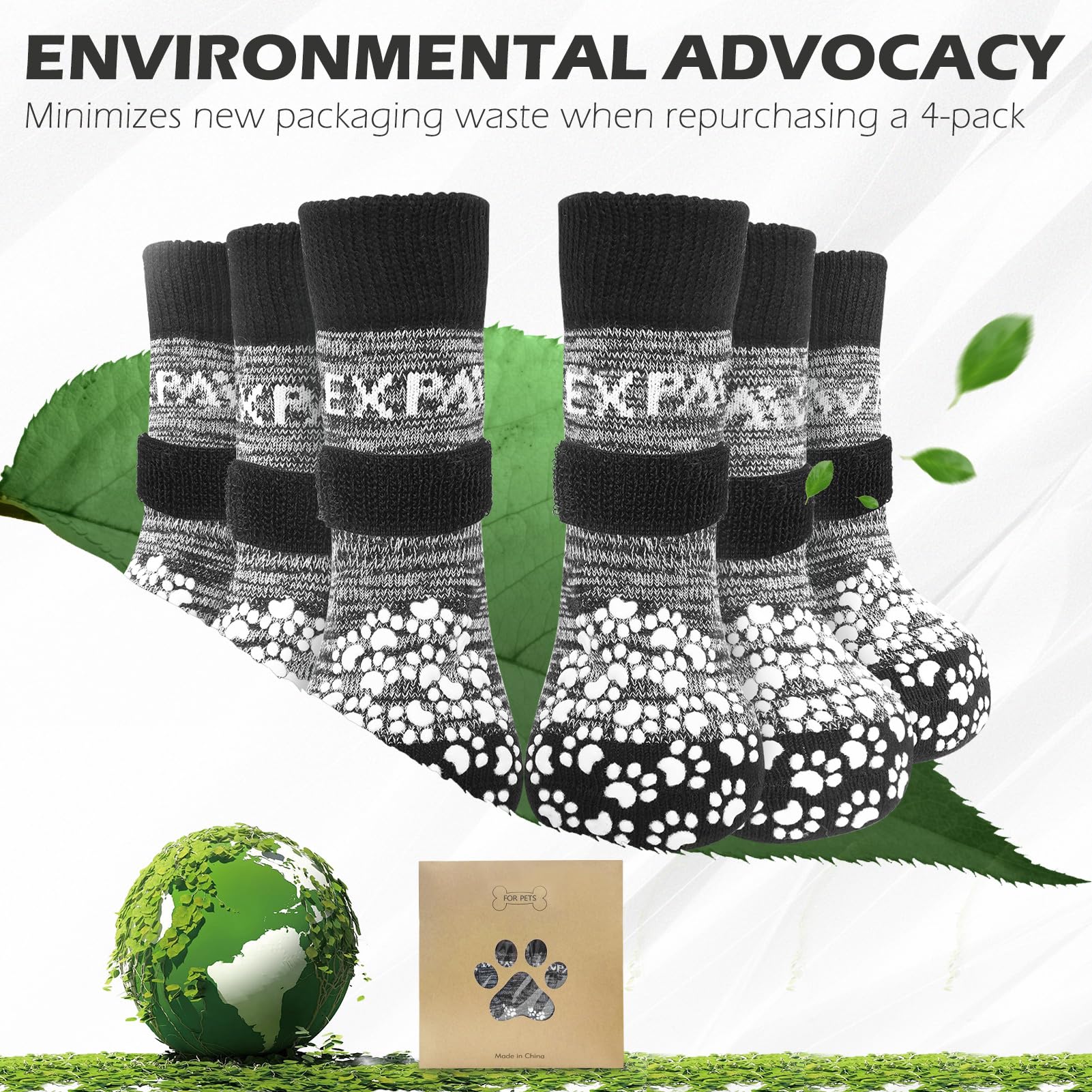EXPAWLORER dog socks protect paws on hot pavement during walks
