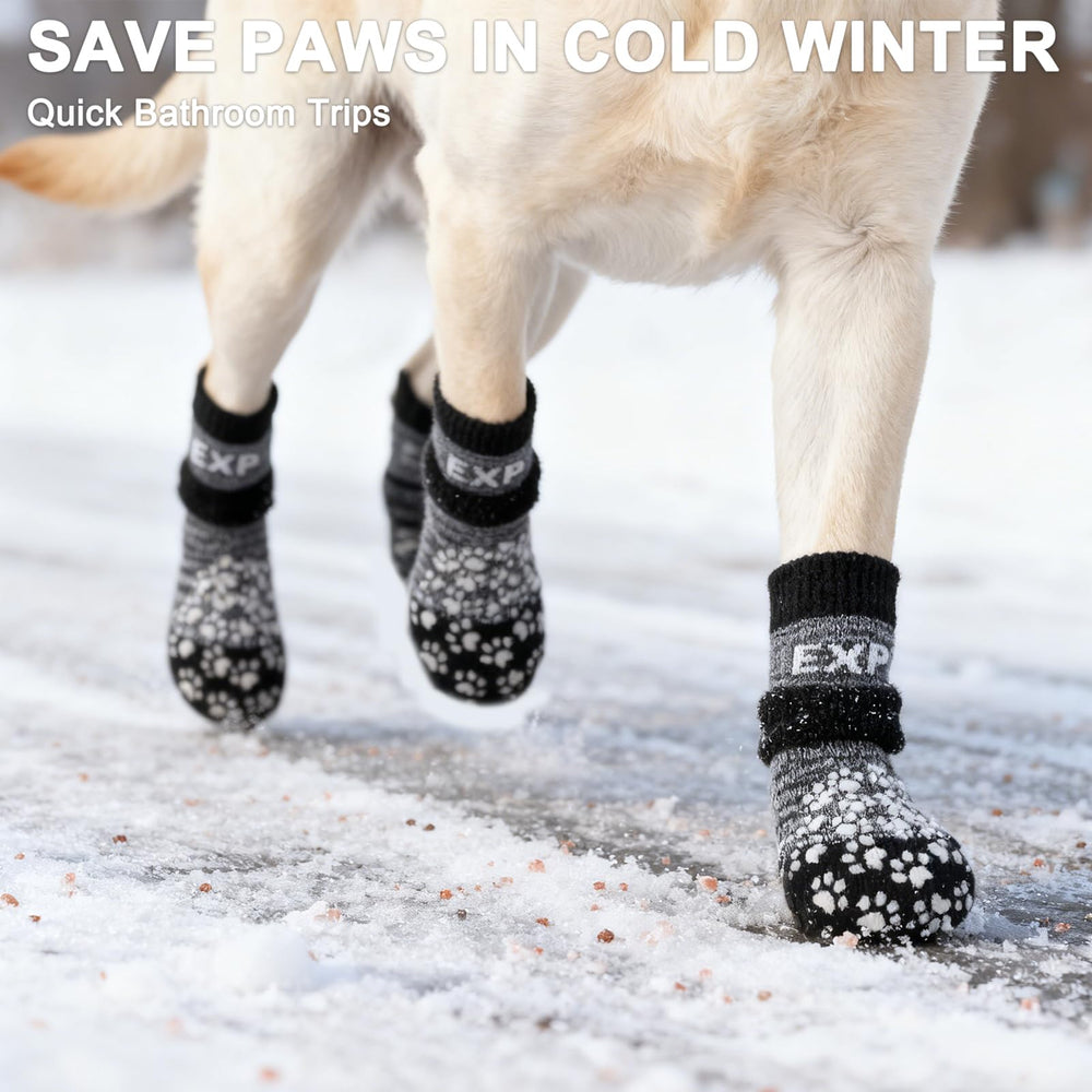 EXPAWLORER dog socks show stretchy knit material for lightweight comfort