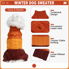 EXPAWLORER dog sweater on paw model shows easy-on-off fit