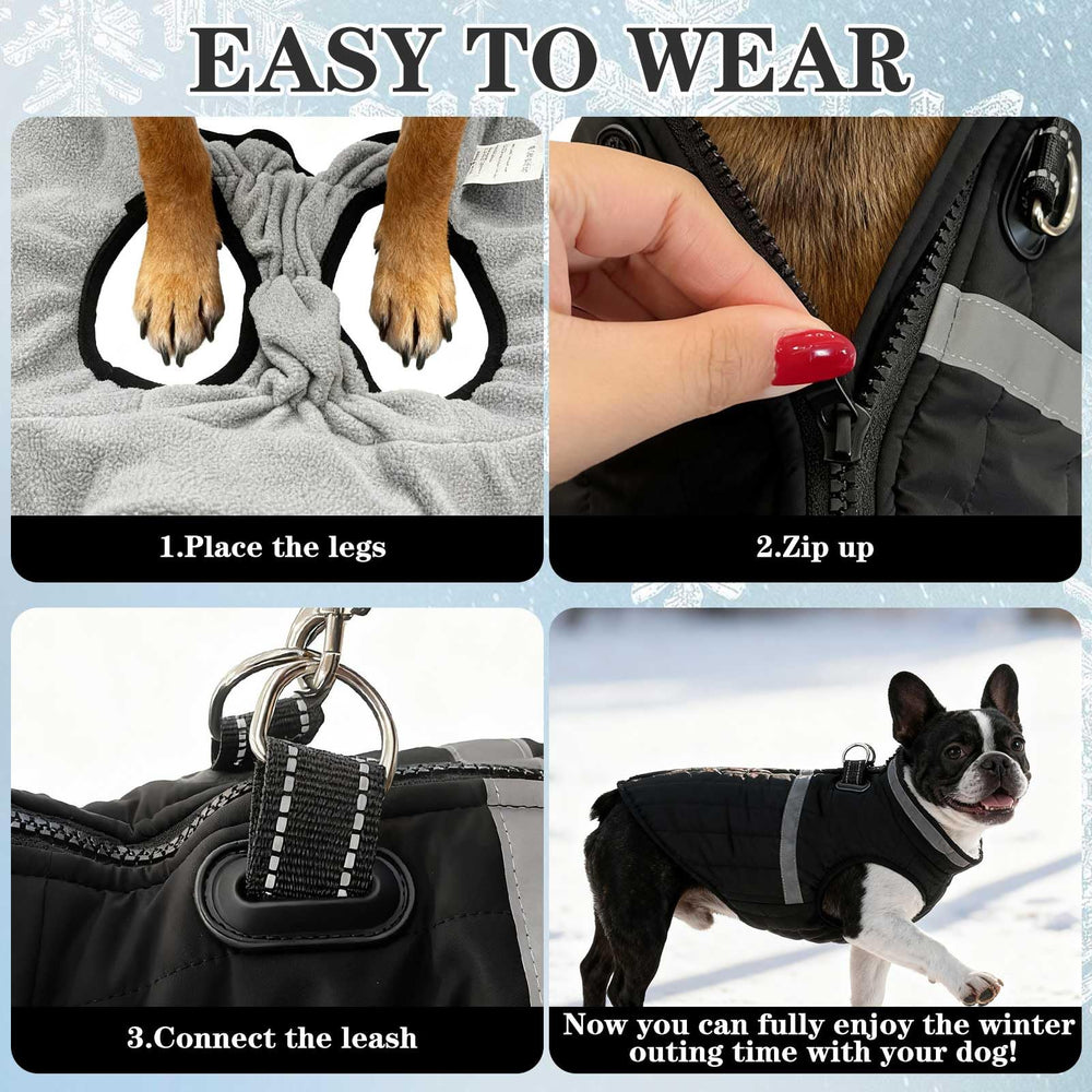 EXPAWLORER dog winter coat green fleece lining delivers cozy warmth