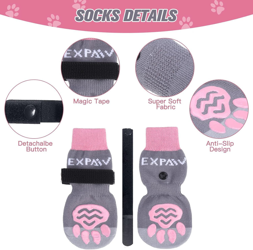 EXPAWLORER paw protection socks illustrate paw licking reduction