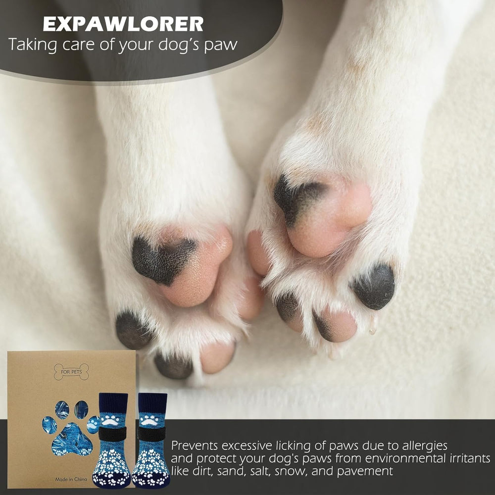 EXPAWLORER paw protector dog socks warm paws in cold weather