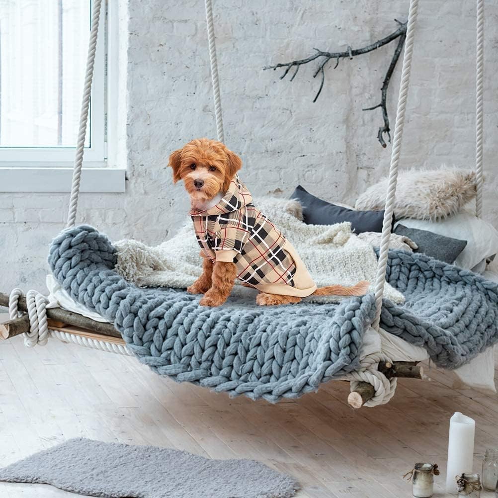 EXPAWLORER plaid dog hoodie color variety offers festive and everyday options.