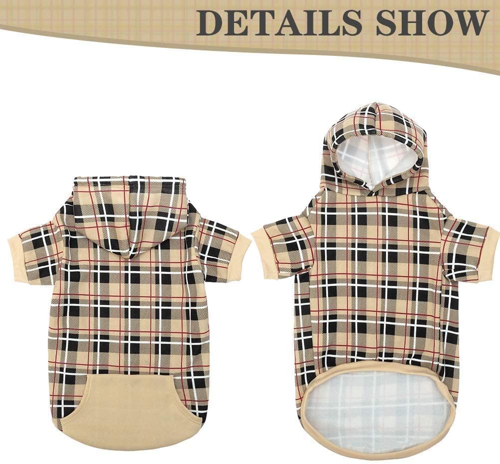 EXPAWLORER plaid pattern beige detail emphasizes timeless British tartan aesthetic