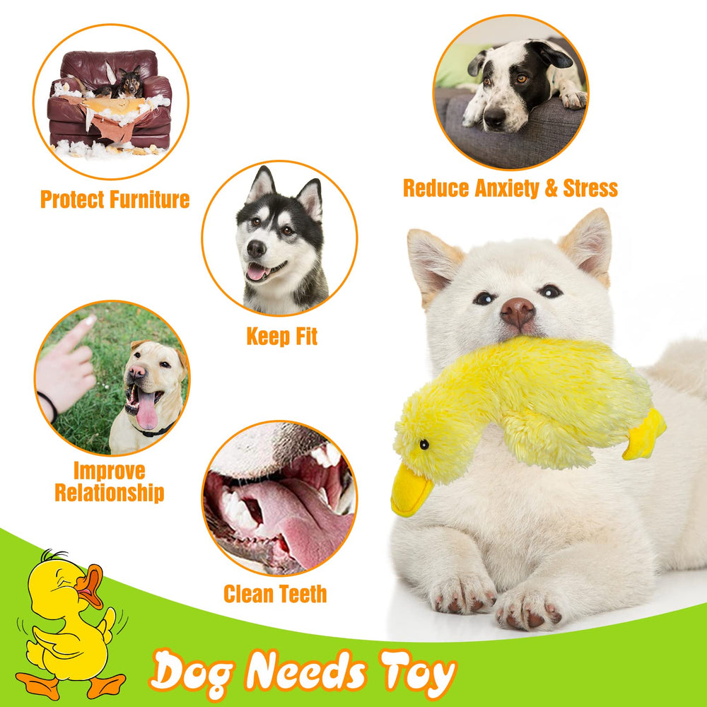 EXPAWLORER Plush Squeaky Duck Toy provides engaging playtime and focus