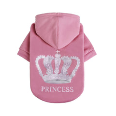 EXPAWLORER Princess hoodie back crown provides warm, stylish protection on chilly walks.