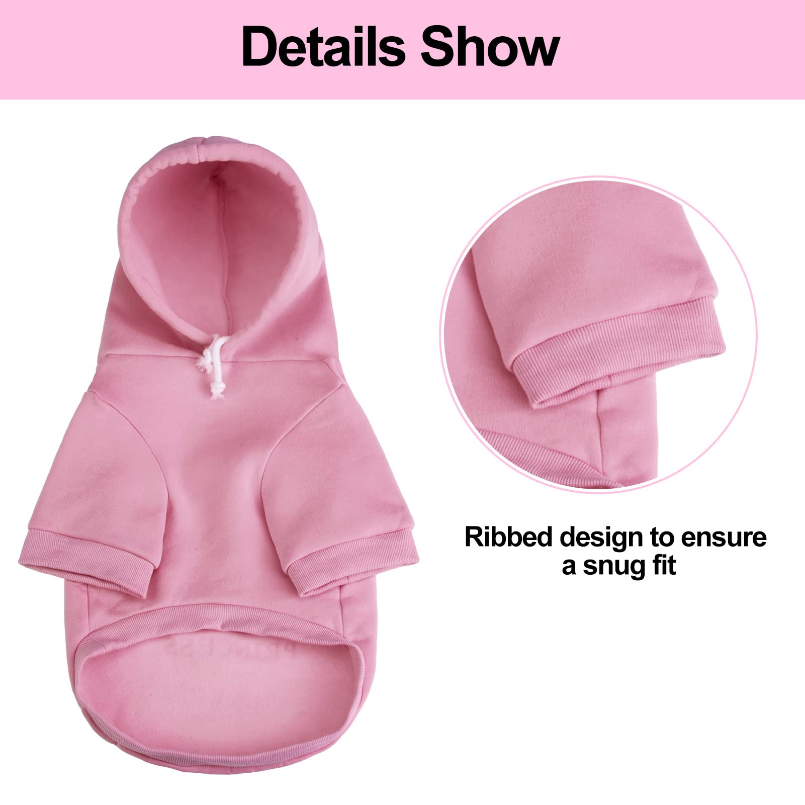EXPAWLORER Princess hoodie leash hole detail enables easy outdoor leash access.