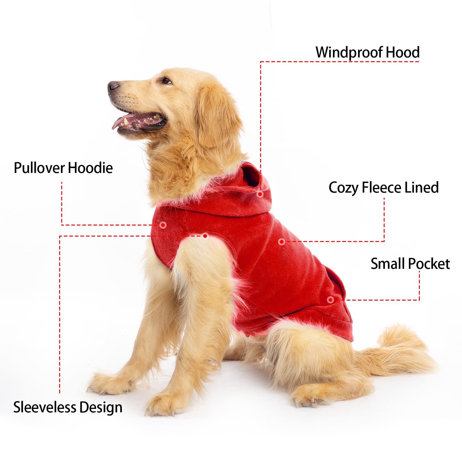EXPAWLORER sudadera de perro con capucha integrada para salidas rápidas