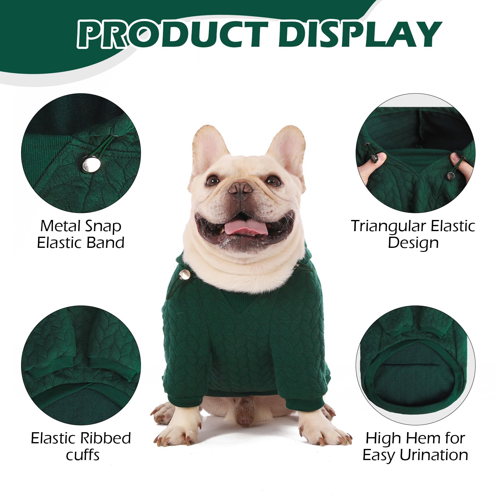 EXPAWLORER hoodie leash hole detail enables easy leash attachment on walks