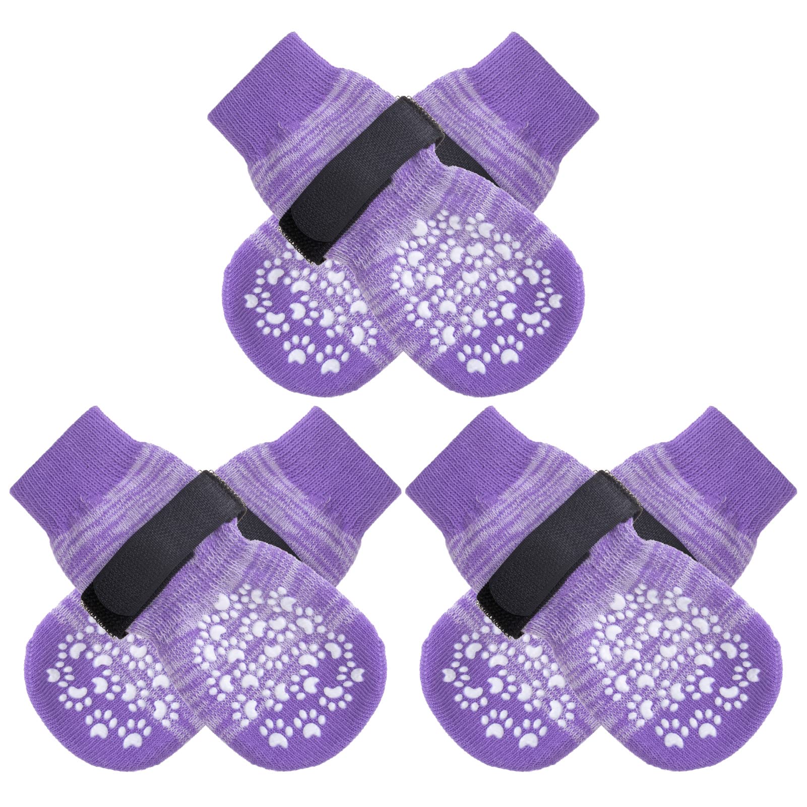 EXPAWLORER 6PCS anti-slip dog socks pack provides extra traction on slick floors