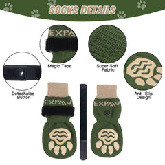 EXPAWLORER breathable soft fabric dog socks for comfortable wear