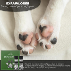 EXPAWLORER calcetines antideslizantes con agarre doble mejoran la tracción en suelos lisos.