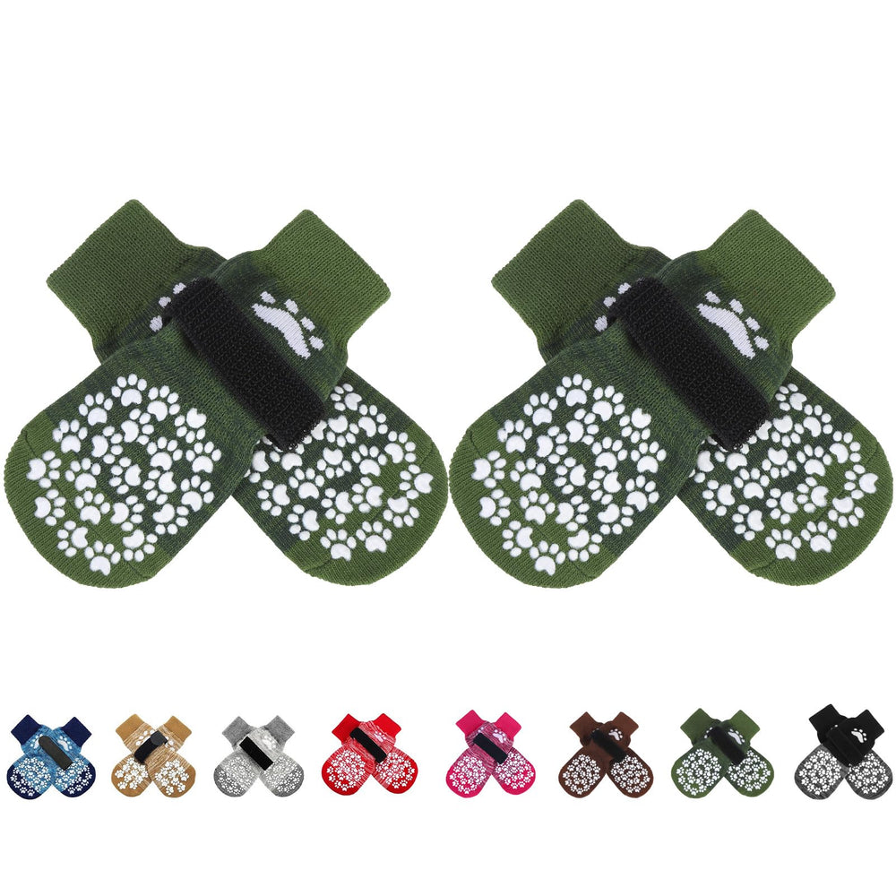 EXPAWLORER calcetines antideslizantes para perros mejoran la tracción en suelos lisos.