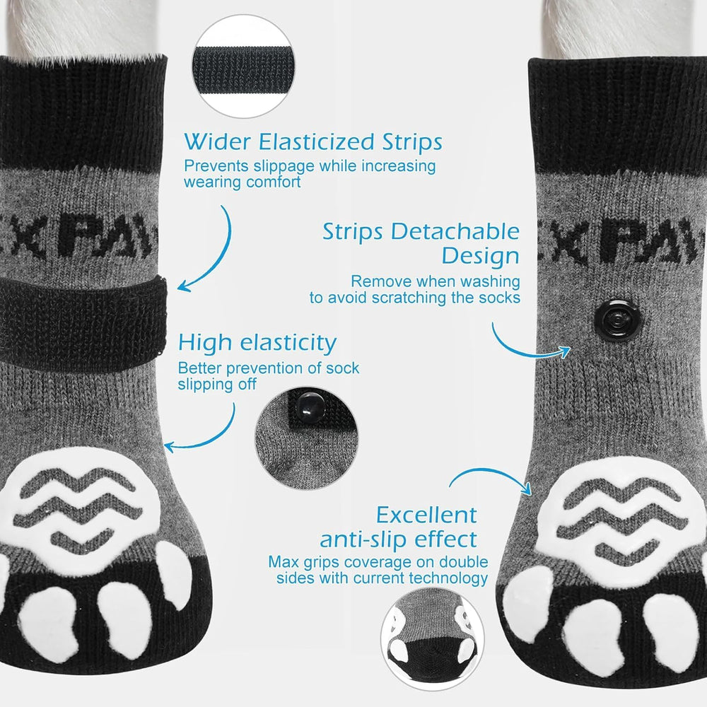 Expawlover calcetines antideslizantes para perros, mayor tracción en suelos lisos.