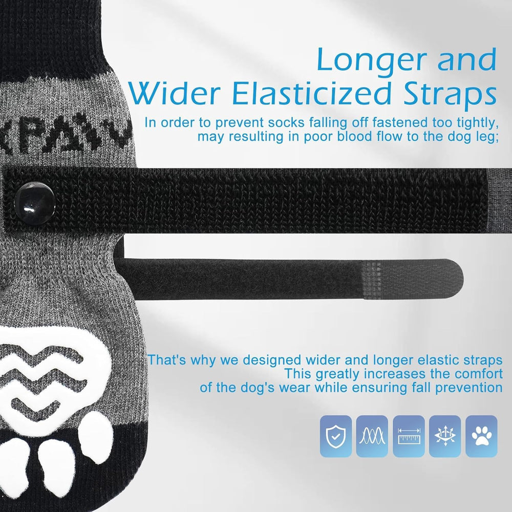 Expawlover calcetines de diseño doble cara proporcionan mayor agarre en suelos de madera.