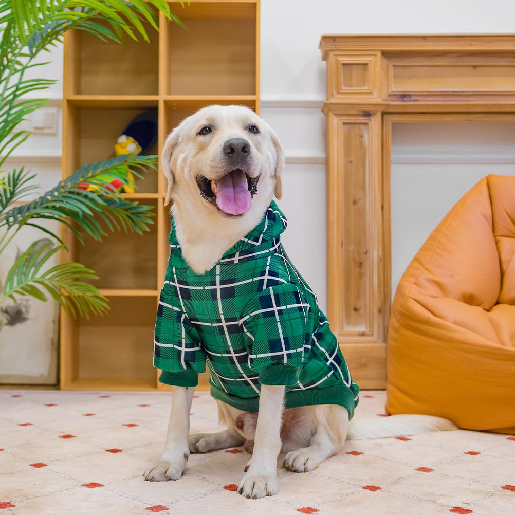 EXPAWLORER dog hoodie size chart image helps finding the right fit.
