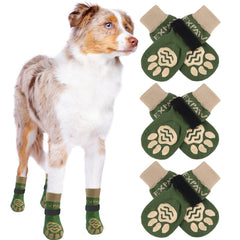 EXPAWLORER dog socks anti-slip traction on smooth floors for safer indoor walks