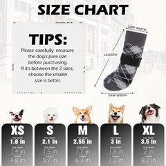 EXPAWLORER dog socks—length 5.7 inches for secure coverage.