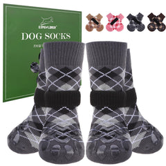 EXPAWLORER dog socks—paw width 2.1 inches for a snug outdoor fit.