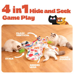 EXPBSYOU butterfly top spins to attract indoor cats during play sessions