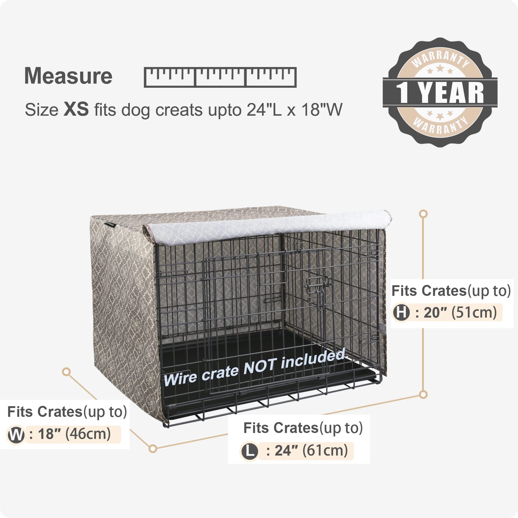 Explore Land crate cover universal fit demonstrates easy integration with most 24-inch wire crates.