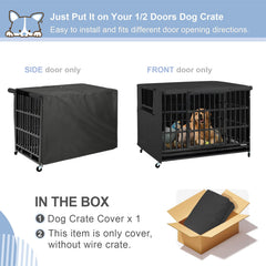 Explore Land dog crate cover rugged oxford fabric demonstrates windproof durability.