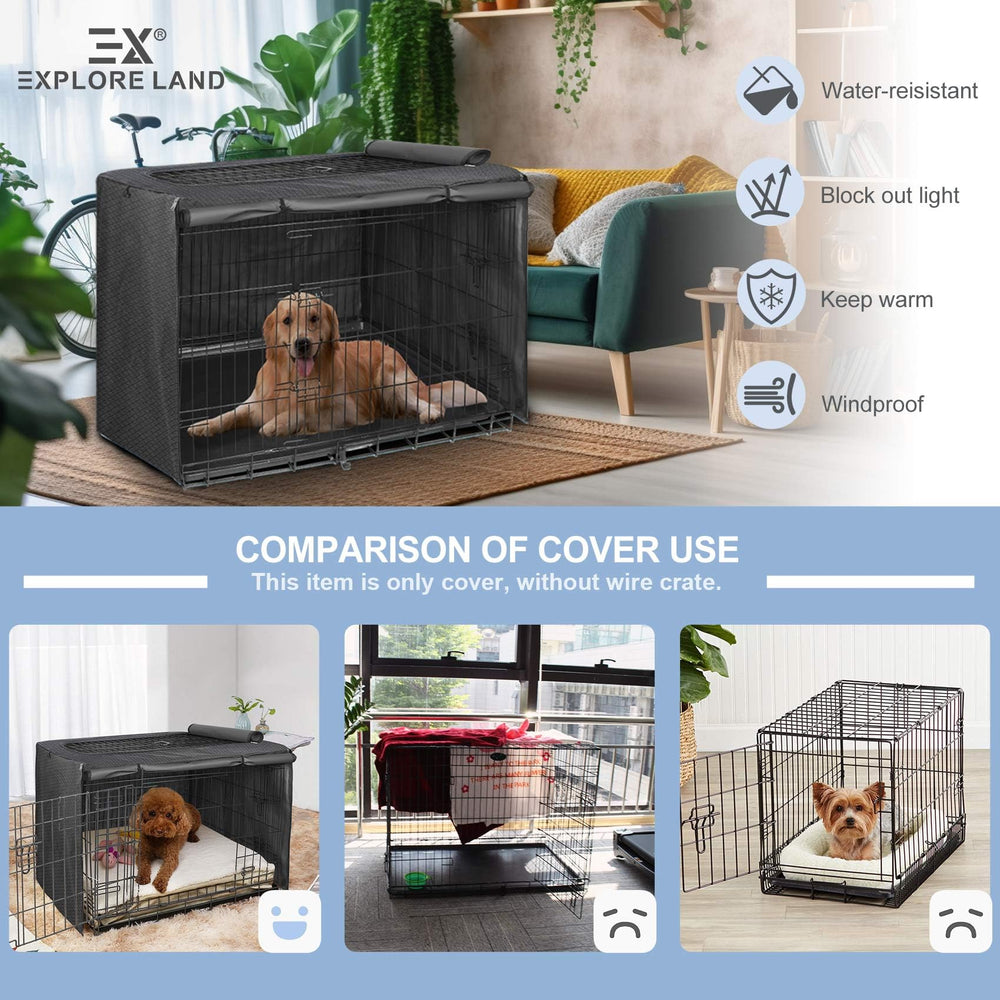 Explore Land crate cover showcases privacy and security for standard cages