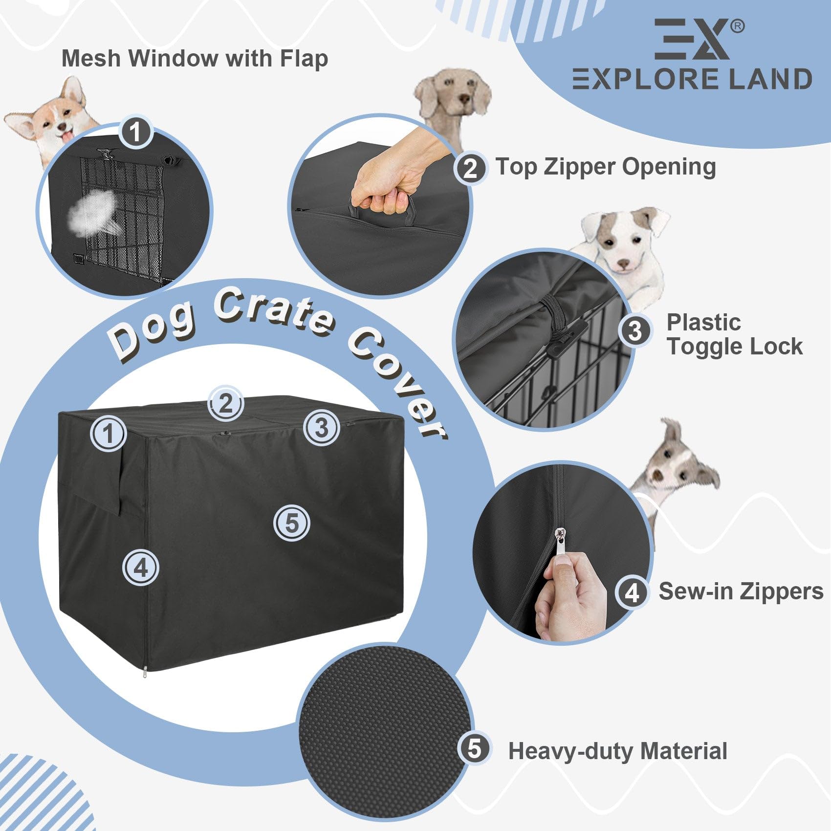 Explore Land two-doors ventilation design allows versatile visibility and airflow.