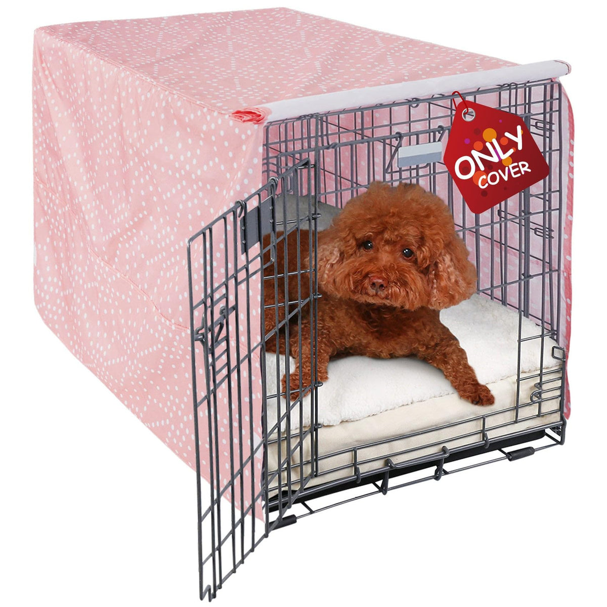 Explore Land pattern dog crate cover fits 24x18x20 inches for a neat crate presentation