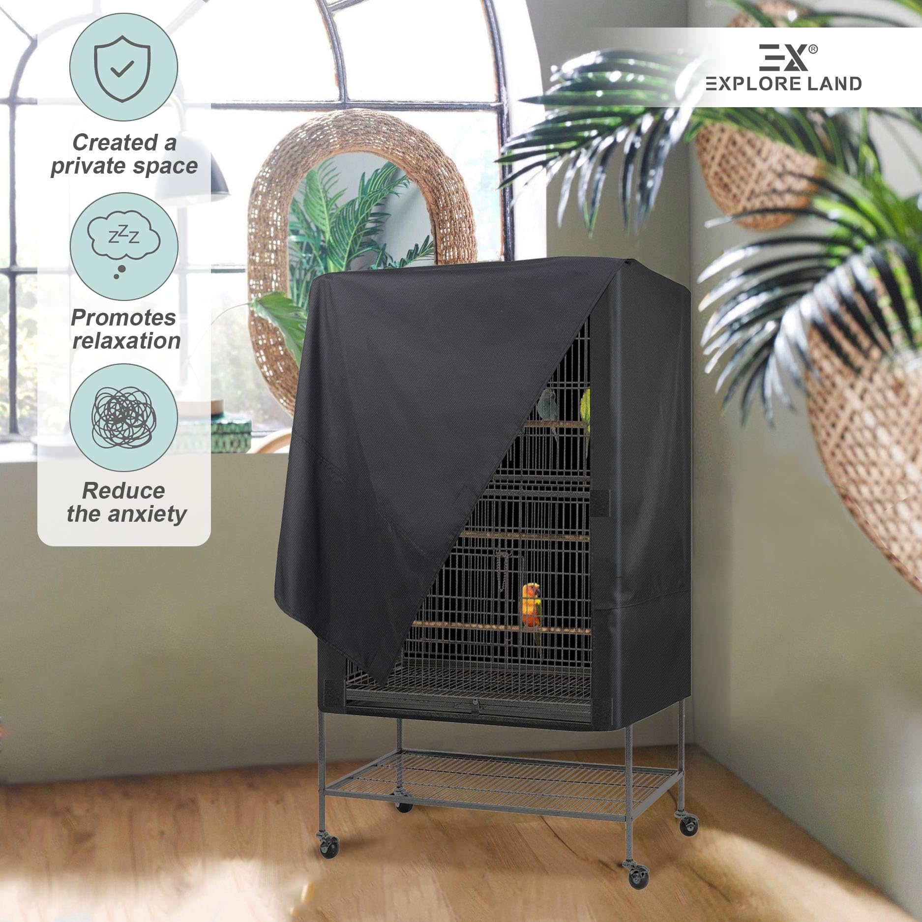 Explore Land pet cage cover easy care and compact storage when not in use