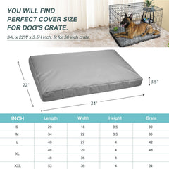 Explore Land 34L x 22W x 3.5H dimensions fit 36-inch crates securely.