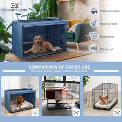 Explore Land zip-panel access blue for easy pet reach