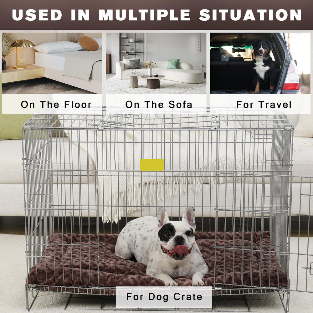 Exsnugy 41x27 bed mat fits small to large dogs for versatile use.