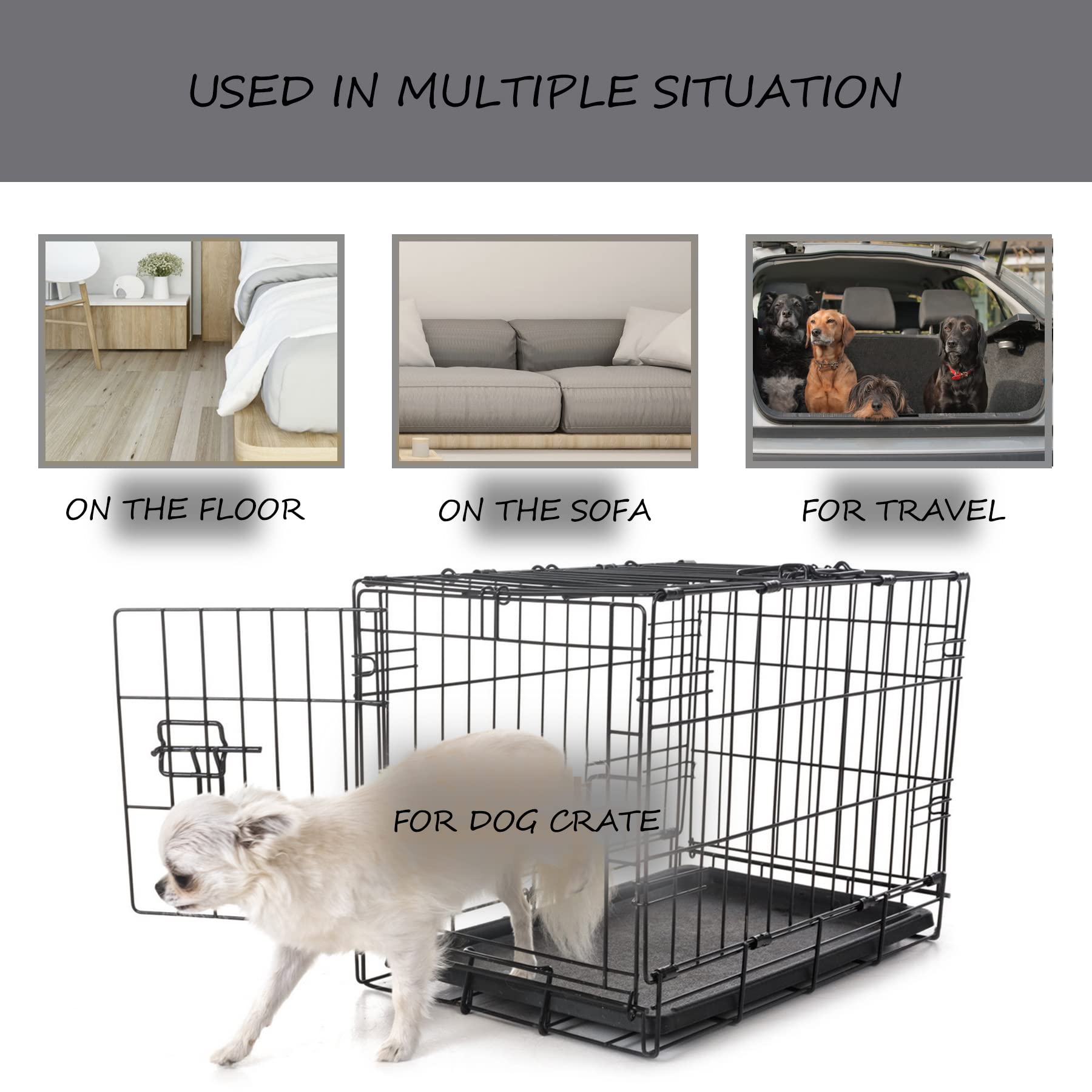Exsnugy dog bed mat soothing plush surface for calm pups