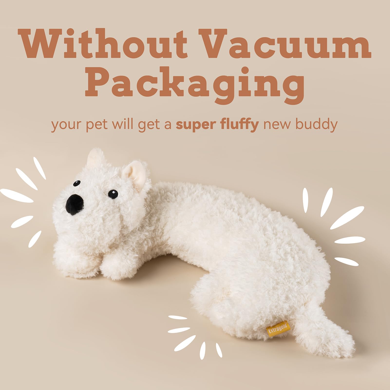 Extragele Puppy Heartbeat Toy plush texture for cozy, safe comfort.