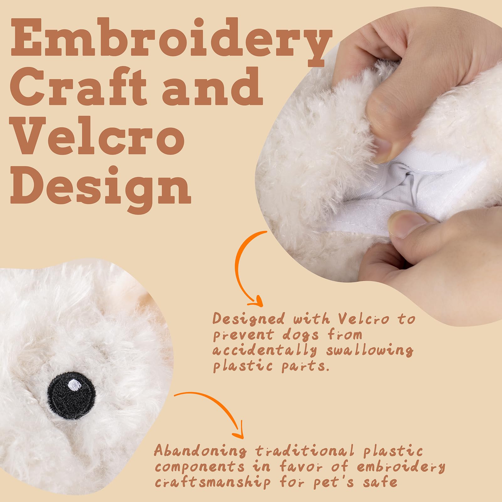 Extragele Puppy Heartbeat Toy two heartbeat modes with switch button.