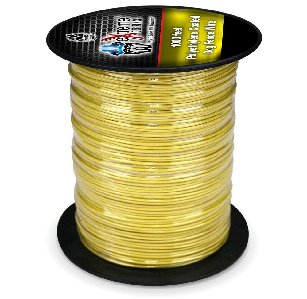 Extreme Dog Fence universal wire with 1000ft spool demonstrates compatibility with multiple brands for DIY installations